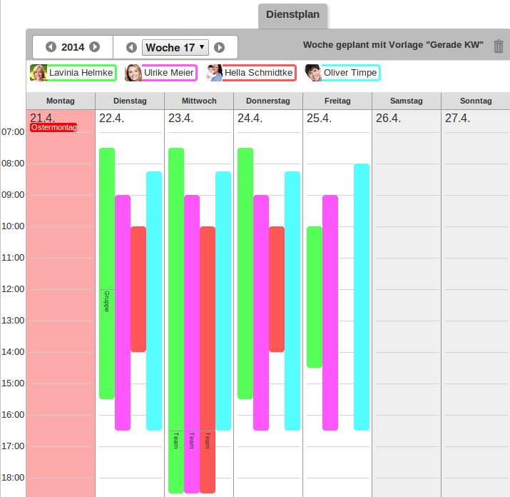 Wochenplan